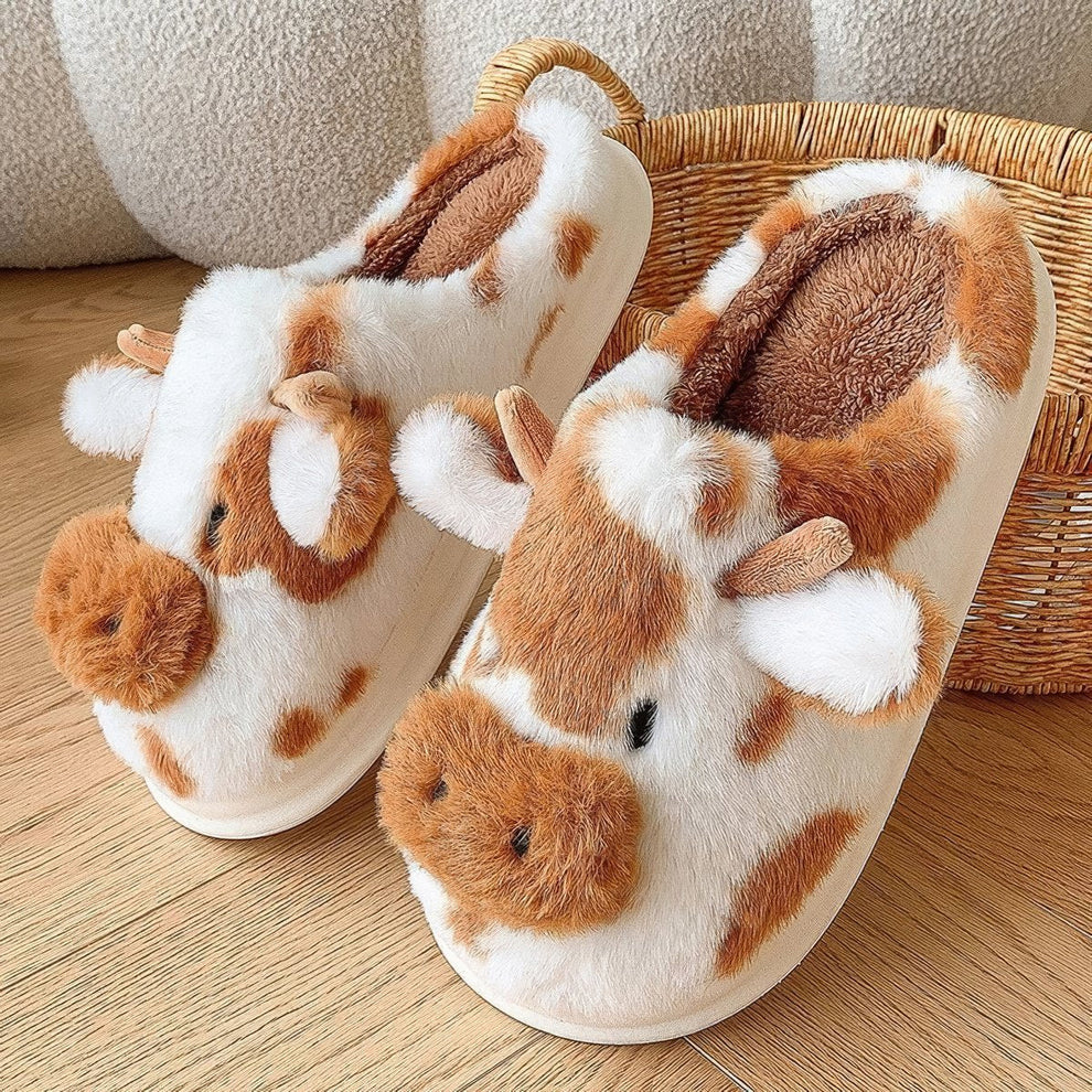 Walter's Cozy Farm™ Cow Slippers